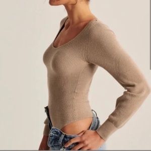 NWOT ABERCROMBIE SCOOP NECK SWEATER BODYSUIT